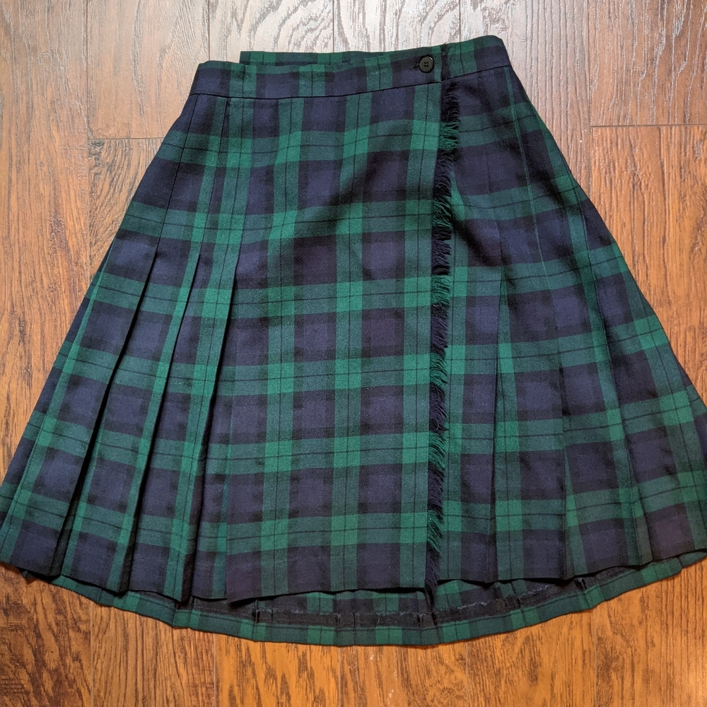 Plaid Pleated Skirt